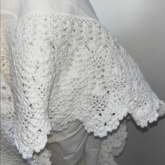 Company Store White Lace Bottom Sheet Mattress Cover Full Size - Picture 2 of 3